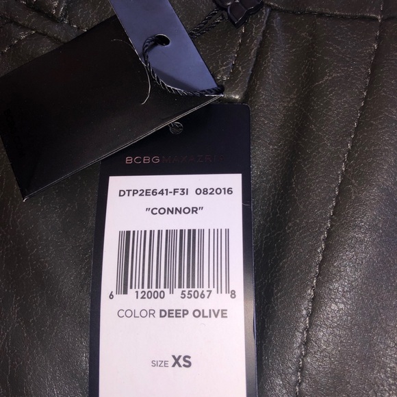 BRAND NEW BCBG DEEP OLIVE CONNOR PANTS - Picture 4 of 4
